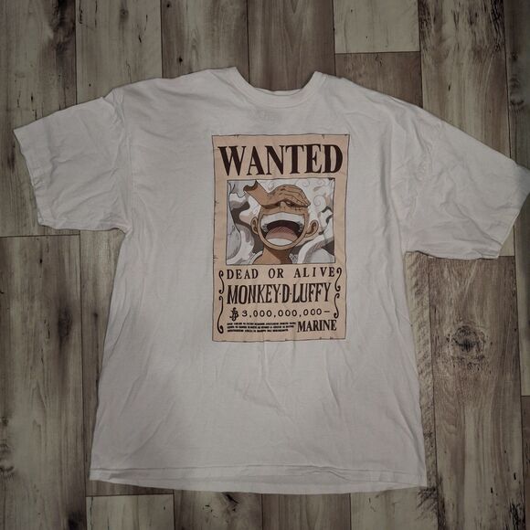 One Piece Luffy Gear 5 Wanted Poster T Shirt  Men Size XXL See Description Below - Picture 1 of 5